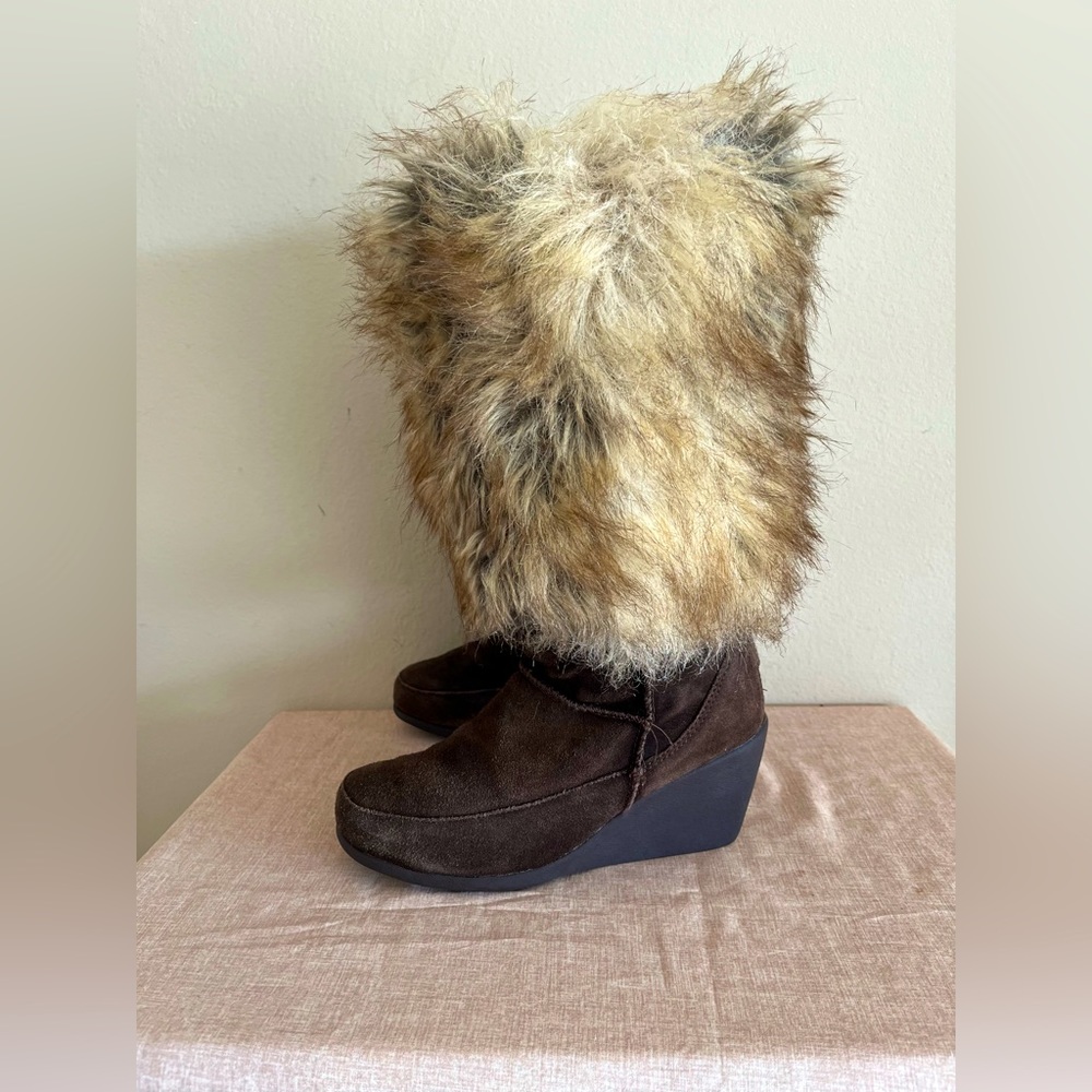Beach Feet Australian Fur Suede Brown Boots Gem